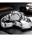 Mpariz Luxe Herenhorloge Zilver  zwart  - Gratis Armband bij elke bestelling (twv €29,95)