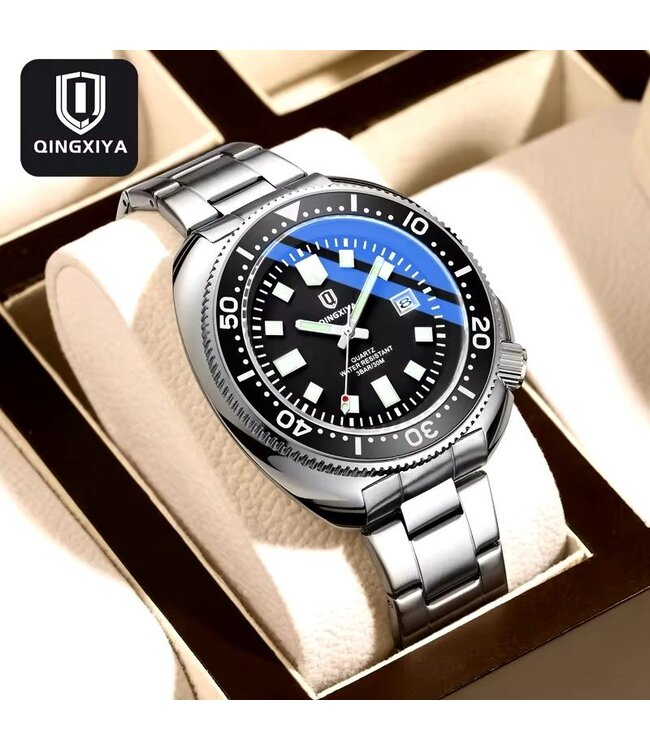 Mpariz Luxe Herenhorloge Zilver  zwart