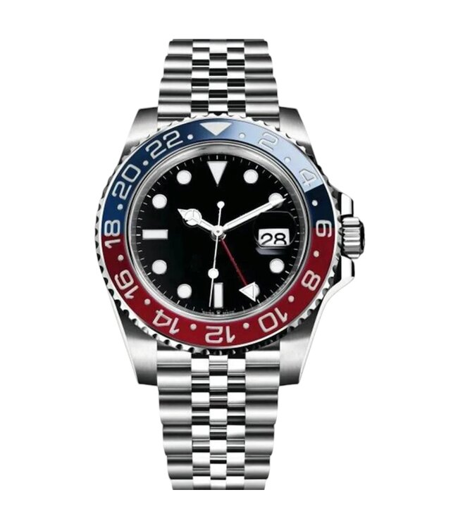 Denvosi Luxe Herenhorloge  Pepsi - Gratis Armband bij elke bestelling (twv €29,95)
