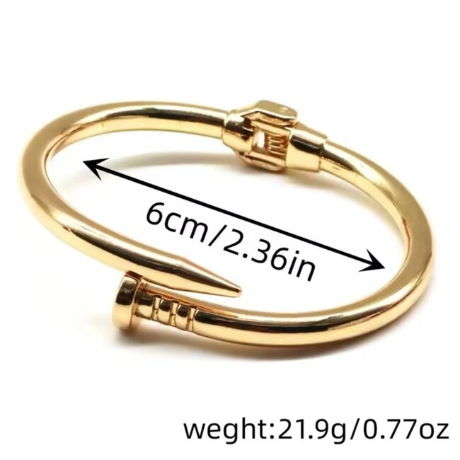 Mpariz Spijker Armband Rosé