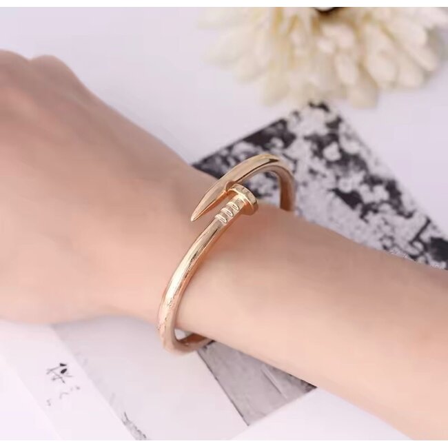 Mpariz Spijker Armband Rosé