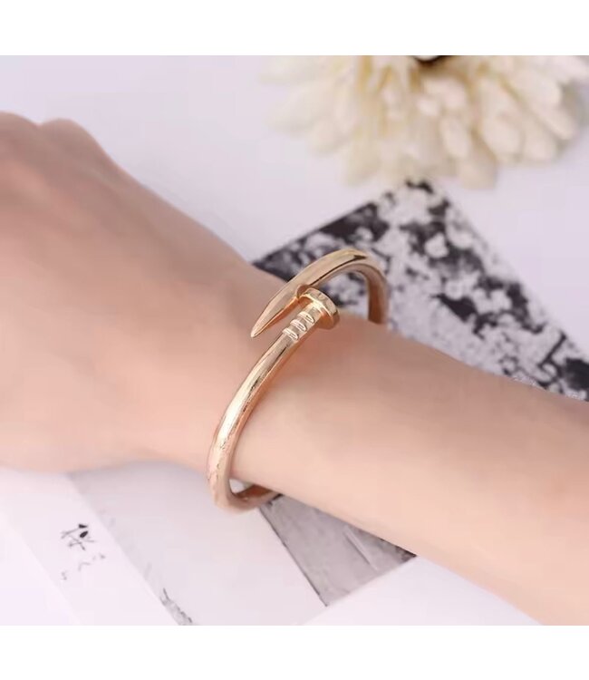Mpariz Spijker Armband Rosé