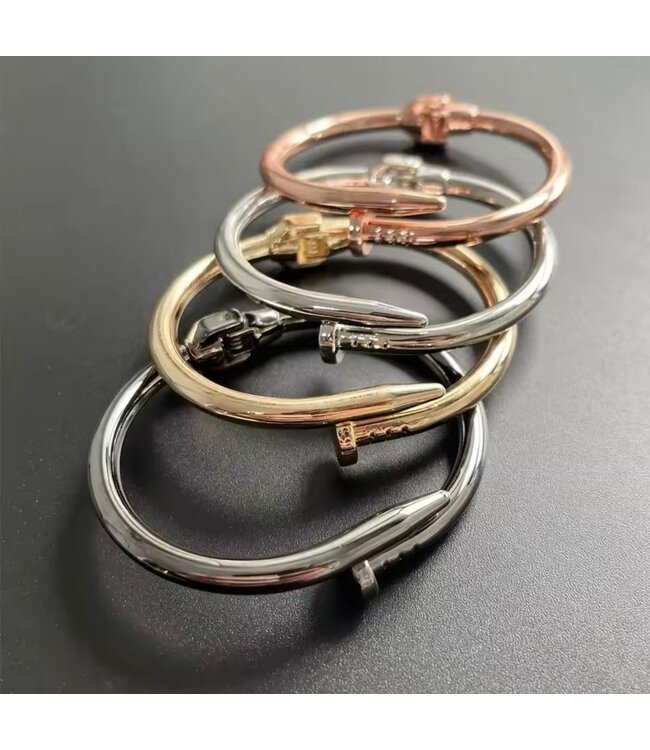 Mpariz Spijker Armband Rosé