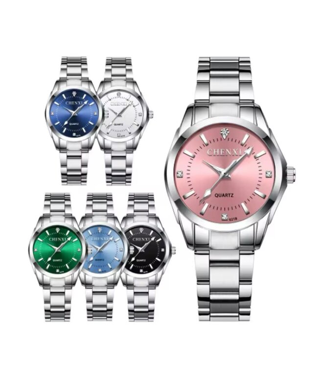Chenxi Dameshorloge Zilver en Roze