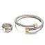 Mpariz Armband Set met Ring - Zilver en Goud