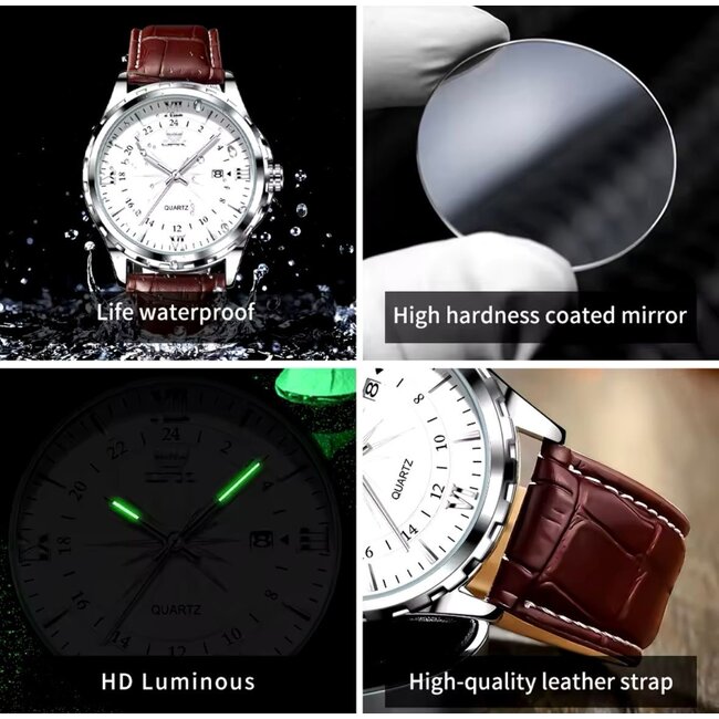 OPK Astoria – herenhorloge met leren band en klassiek design