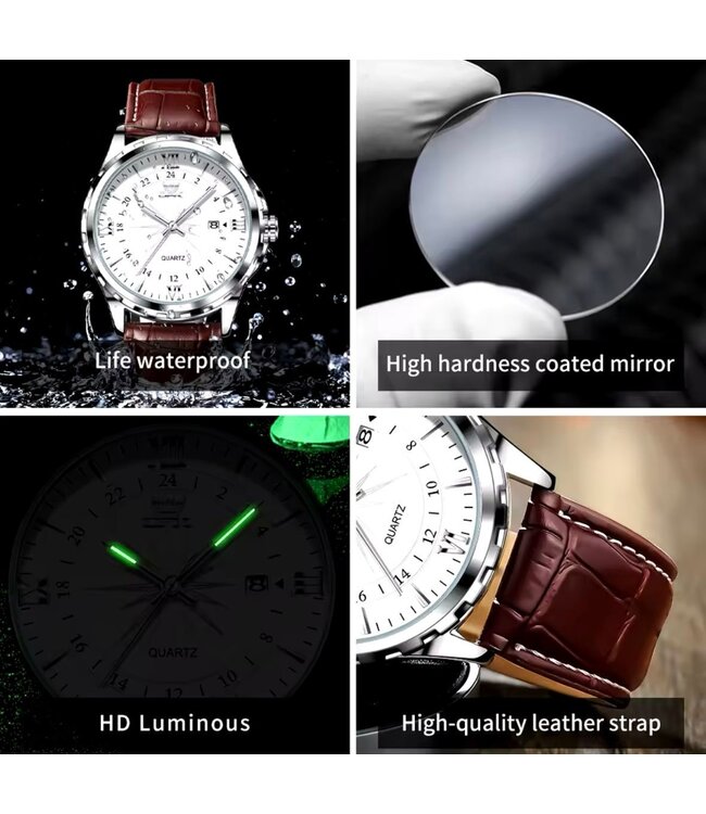 OPK Luxe Herenhorloge Zilver