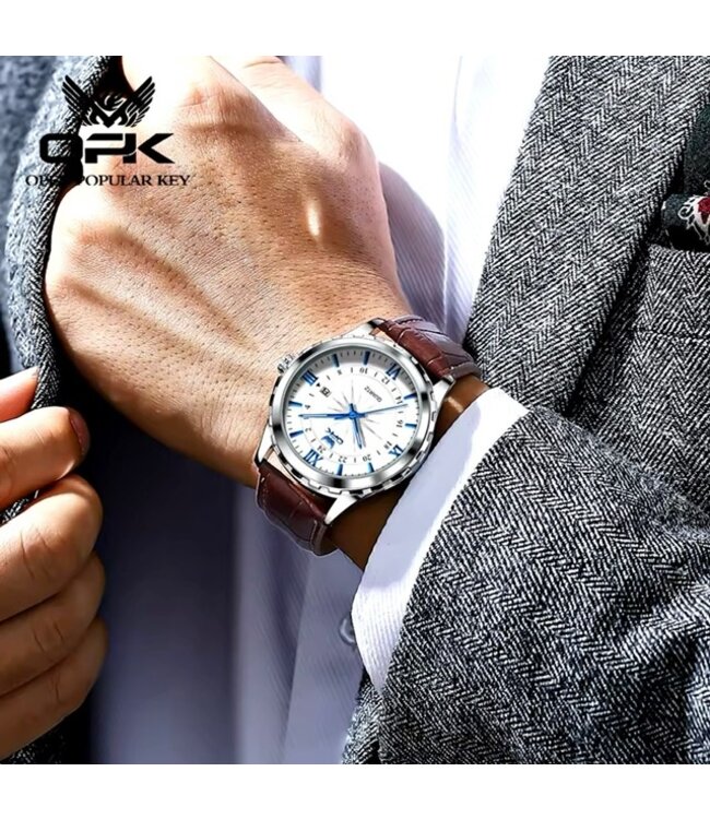 OPK Luxe Herenhorloge Ziler  - Gratis Armband bij elke bestelling (twv €29,95)