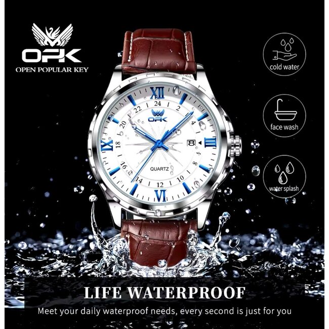 OPK Luxe Herenhorloge Zilver