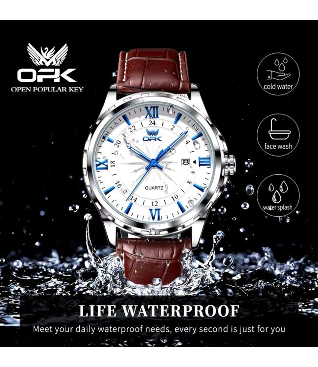 OPK Luxe Herenhorloge Ziler  - Gratis Armband bij elke bestelling (twv €29,95)