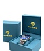 Lige Luxe HerenHorloge        Zilver  Blauw