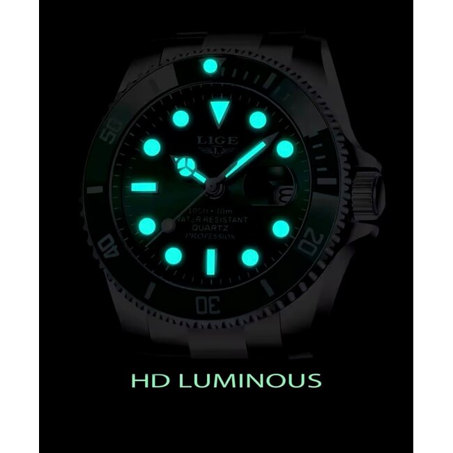 Lige Oceane – herenhorloge met stalen band en sportief design