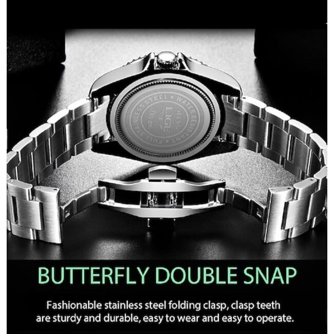 Lige Oceane – herenhorloge met stalen band en sportief design