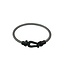 Mpariz Luxe  Armband   Draad Zilver & Zwart RVS