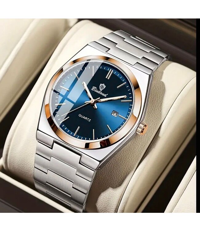 Binbond Luxe  Herenhorloge   Rosé  Blauw
