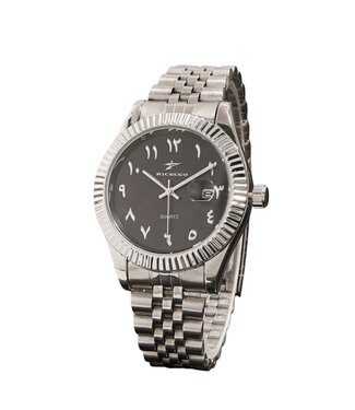 Ricecgo Luxe Herenhorloge Zilver  Zwart