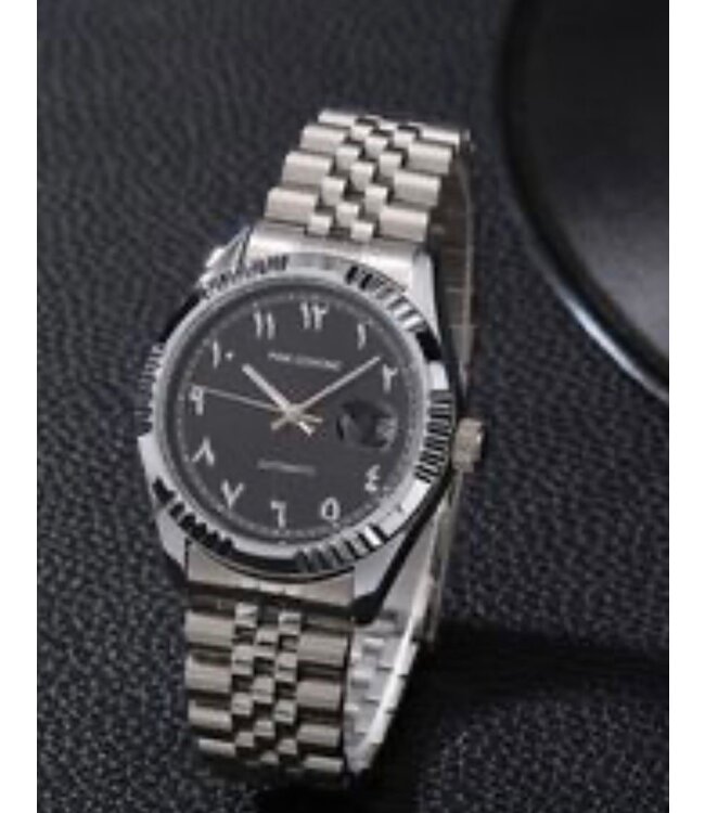 Ricecgo Luxe Herenhorloge Zilver  Zwart