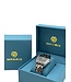 Poedagar Luxe Herenhorloge Zilver  Zwart - Gratis Armband bij elke bestelling (twv €29,95)