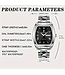 Poedagar Luxe Herenhorloge Zilver  Zwart - Gratis Armband bij elke bestelling (twv €29,95)