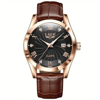 Lige Luxe Herenhorloge        Rosé   Zwart