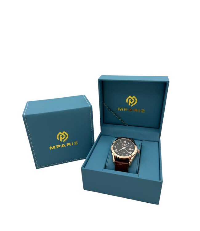 Lige Luxe Herenhorloge         Rosé  Zwart