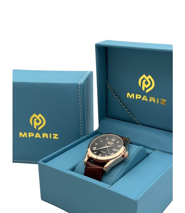 Lige Luxe Herenhorloge         Rosé  Zwart