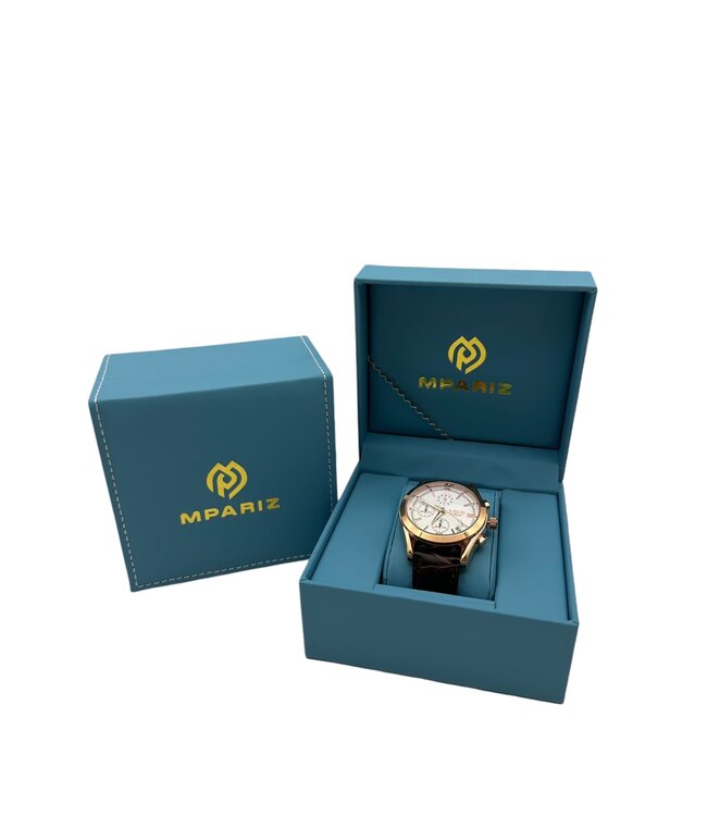 Lige Luxe Herenhorloge         Rosé  Wit - Gratis Armband bij elke bestelling (twv €29,95)