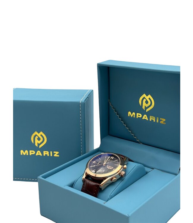 Lige Luxe Herenhorloge        Rosé  zwart