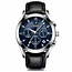 Poedagar Luxe Herenhorloge Zilver  Blauw