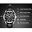 Poedagar Nocturne – herenhorloge met leren band en chronograaf design