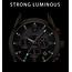 Poedagar Nocturne – herenhorloge met leren band en chronograaf design