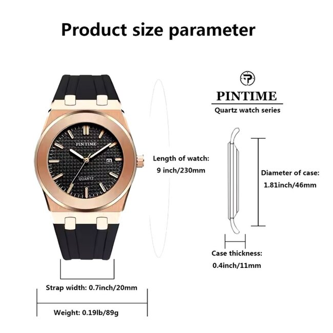 Pintime Luxe Herenhorloge Rosé