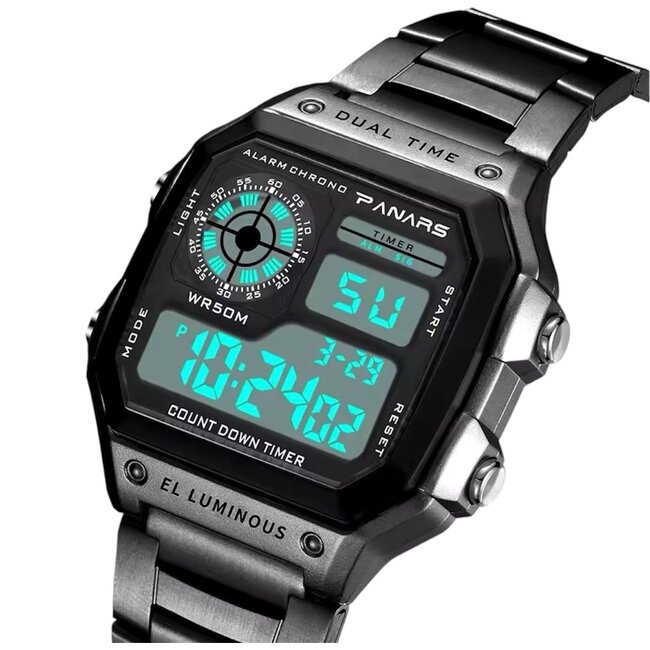 Panars Luxe  Herenhorloge Zwart