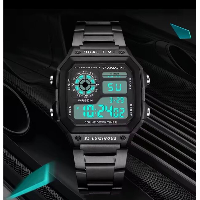 Panars Luxe  Herenhorloge Zwart