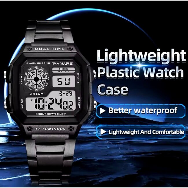 Panars Luxe  Herenhorloge Zwart