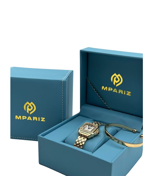 Grealy Dameshorloge met armband Goud met Daimonds