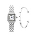 Grealy Dameshorloge met armband Zilver met Daimonds