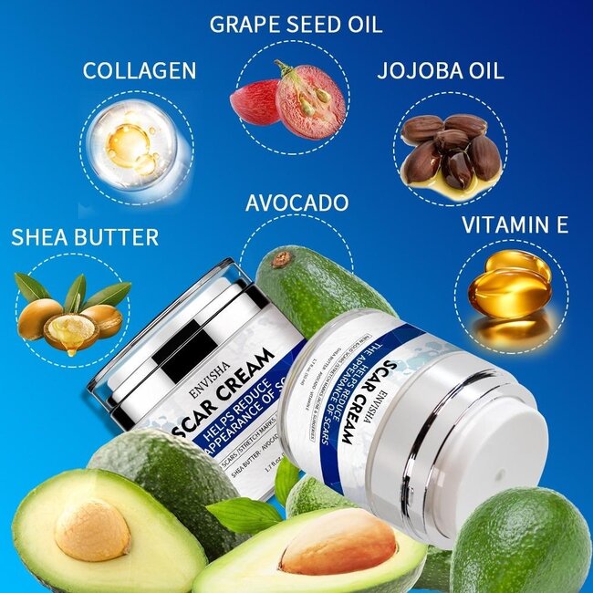 Envisha Scar Cream - LittekenCrème voor  Acne en Operaties 1+1 GRATIS