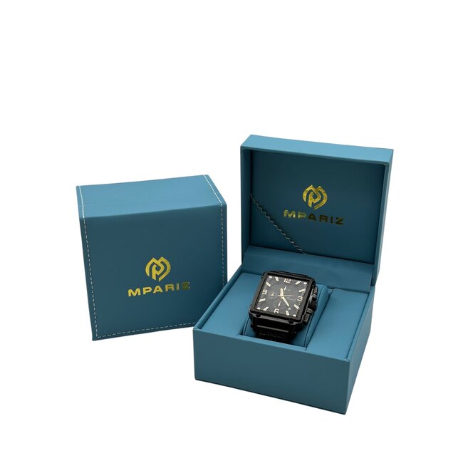 Mpariz Herenhorloge Rosé  zwart