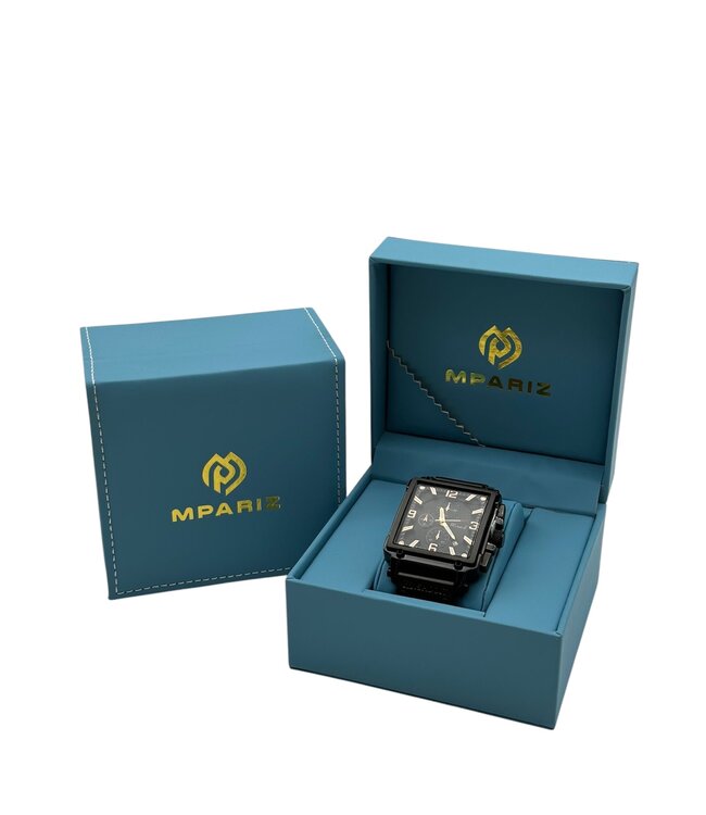 Mpariz Herenhorloge Rosé  zwart