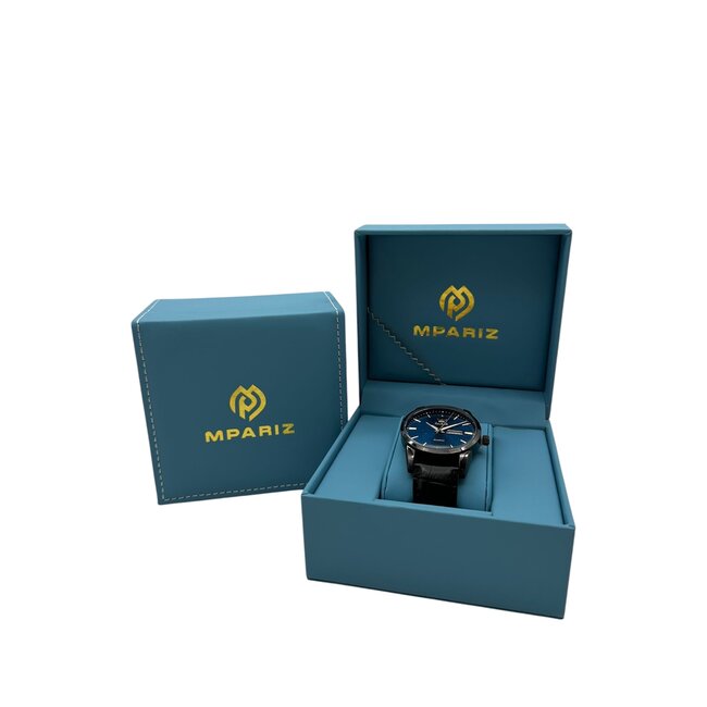 Olevs Aurel – herenhorloge met leren band en minimalistisch design