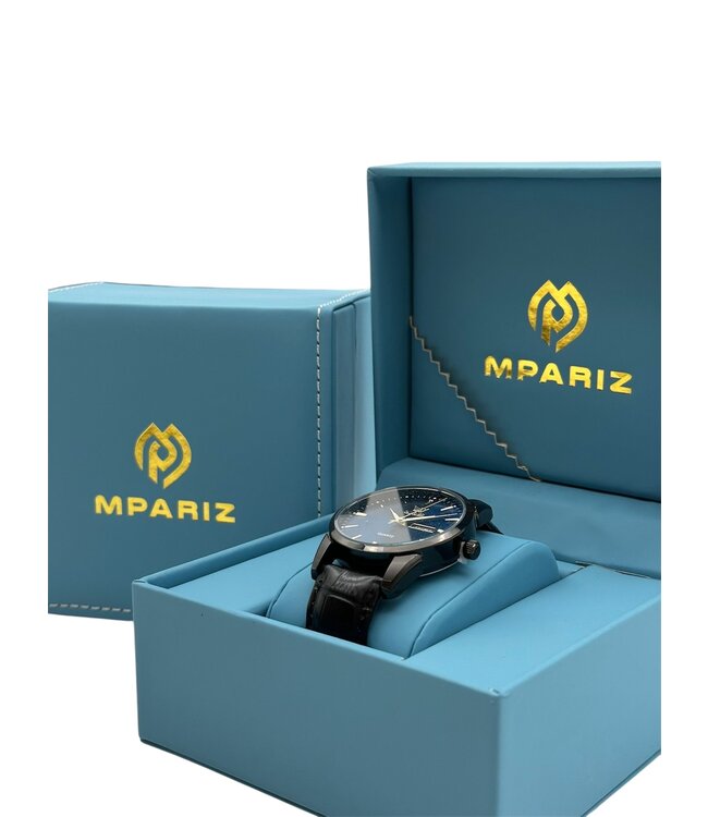 Olevs Luxe Herenhorloge Zwart  Zwart