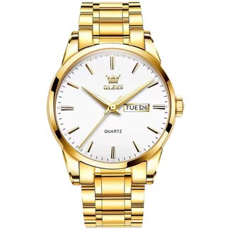 Olevs Luxe Herenhorloge     Goud