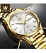 Olevs Luxe Herenhorloge     Goud  - Gratis Armband bij elke bestelling (twv €29,95)