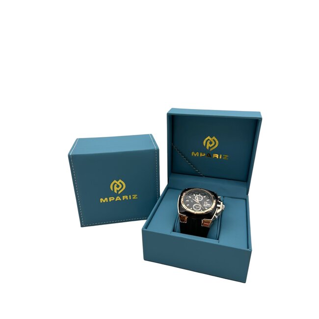 Mpariz Luxe Herenhorloge Rosé  Siliconen Band