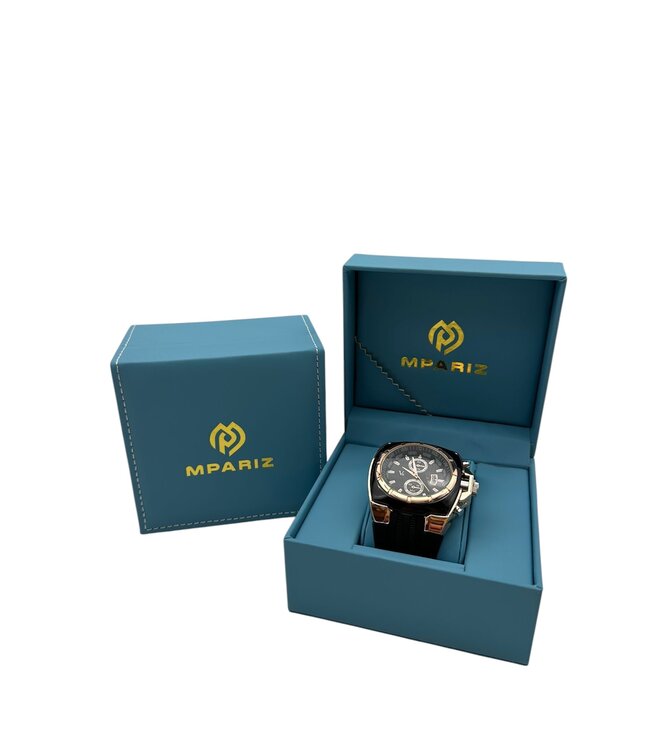 Mpariz Luxe Herenhorloge Rosé  Siliconen Band