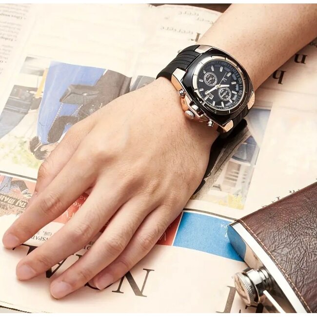 Mpariz Dominus – herenhorloge met rubber band en sportief design