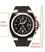 Mpariz Luxe Herenhorloge Rosé  Siliconen Band - Gratis Armband bij elke bestelling (twv €29,95)