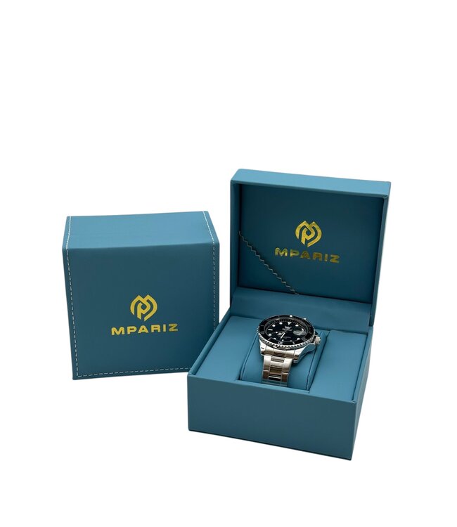 Olevs Luxe Herenhorloge Zilver Zwart