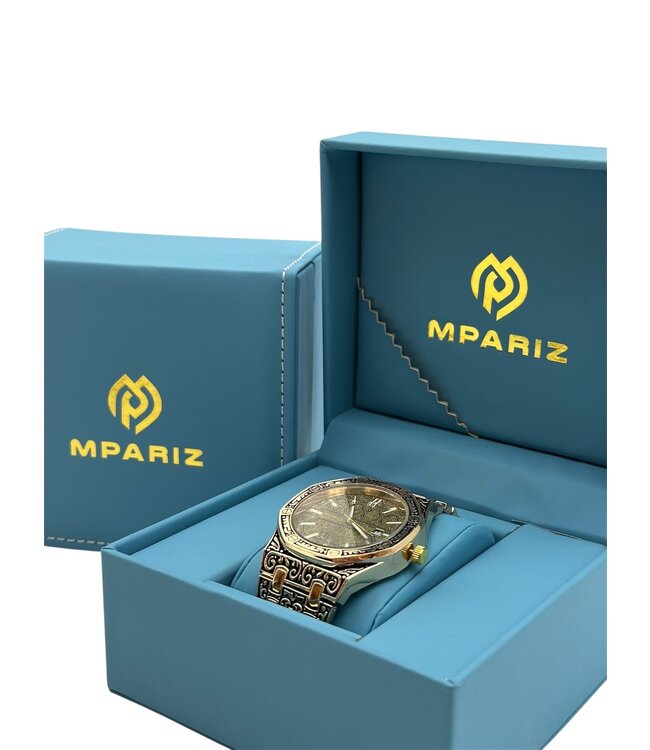 Mpariz Luxe Herenhorloge Goud - Gratis Armband bij elke bestelling (twv €29,95)